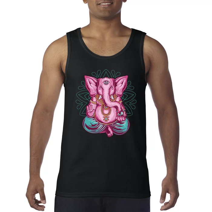 Elephant Meditating Tank Top