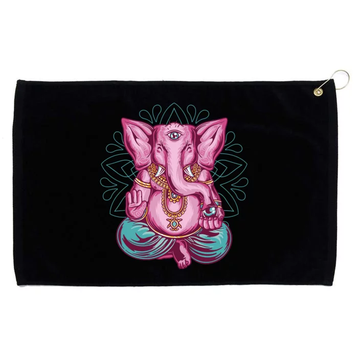 Elephant Meditating Grommeted Golf Towel