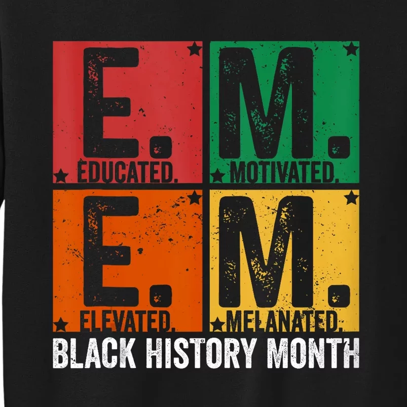 Educated Motivated Elevated Melanated Black History Month Sweatshirt