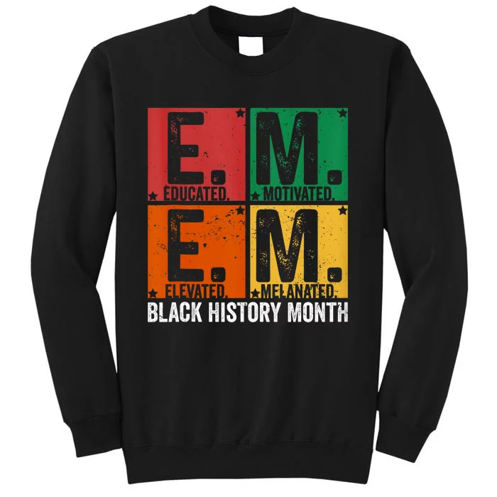 Educated Motivated Elevated Melanated Black History Month Sweatshirt