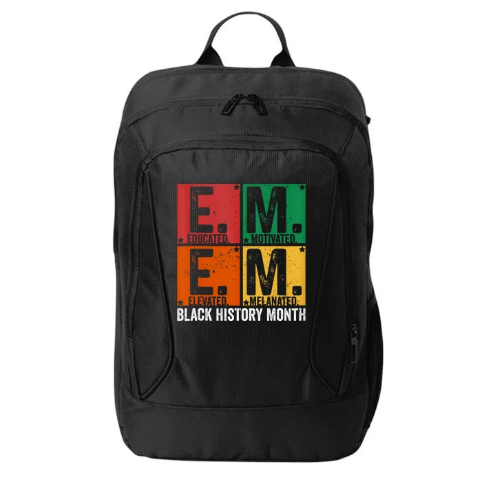 Educated Motivated Elevated Melanated Black History Month City Backpack