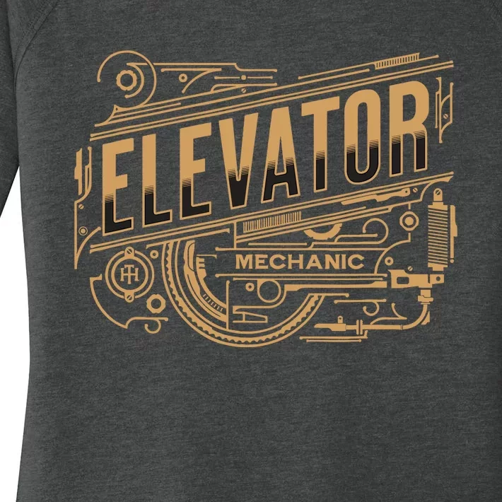 Elevator Mechanic Women's Perfect Tri Tunic Long Sleeve Shirt