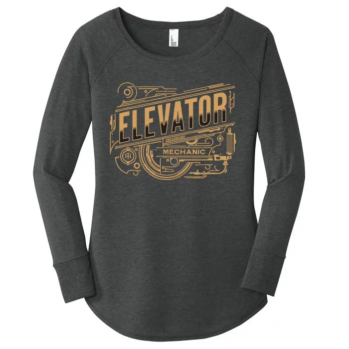 Elevator Mechanic Women's Perfect Tri Tunic Long Sleeve Shirt