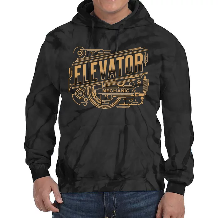 Elevator Mechanic Tie Dye Hoodie