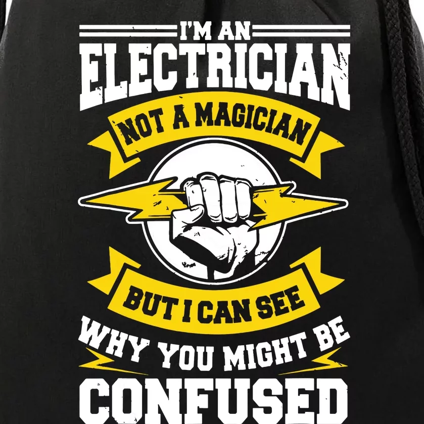 Electrician Magician Electrical Repairman Electronics Tech Drawstring Bag