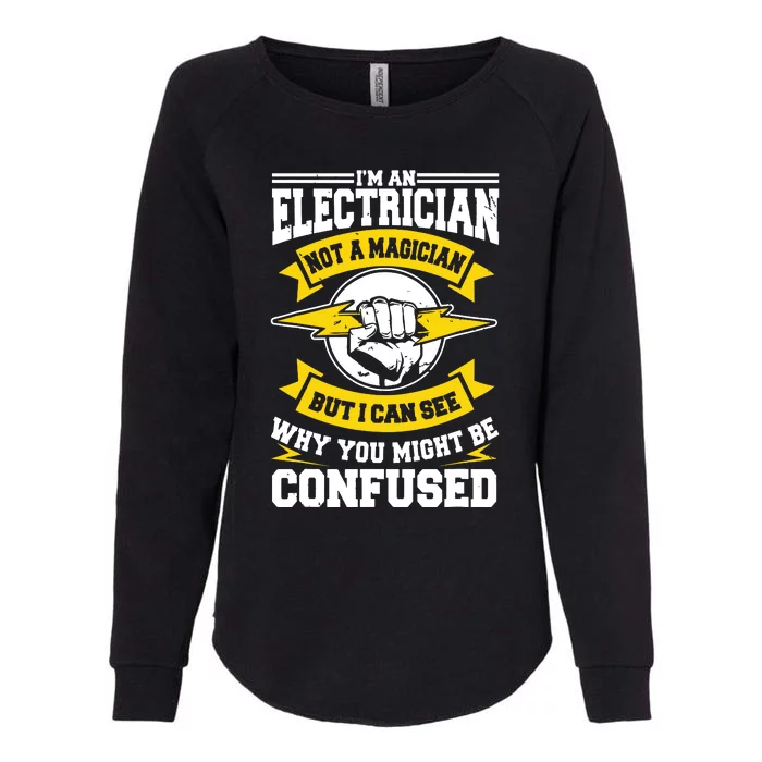 Electrician Magician Electrical Repairman Electronics Tech Womens California Wash Sweatshirt