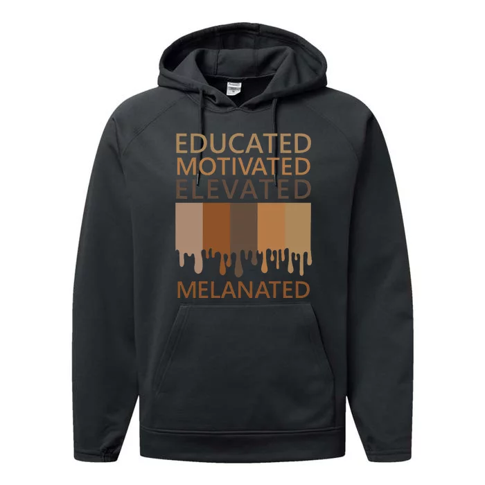 Educated Motivated Elevated Melanated Performance Fleece Hoodie