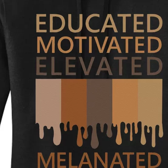 Educated Motivated Elevated Melanated Women's Pullover Hoodie