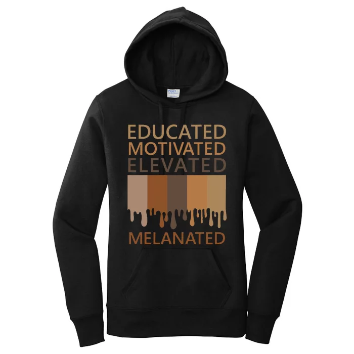 Educated Motivated Elevated Melanated Women's Pullover Hoodie