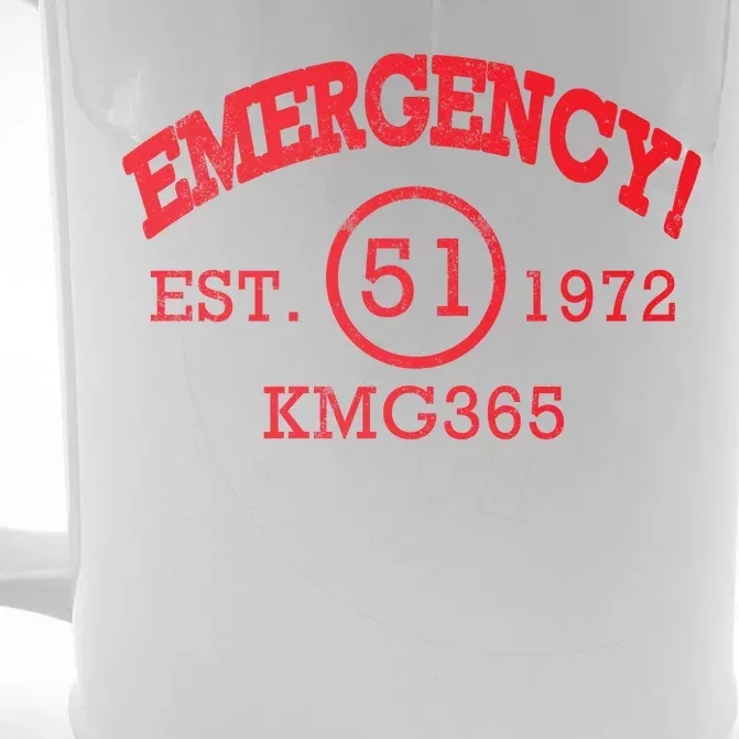 Emergency Est 1972 KMG365 Front & Back Beer Stein