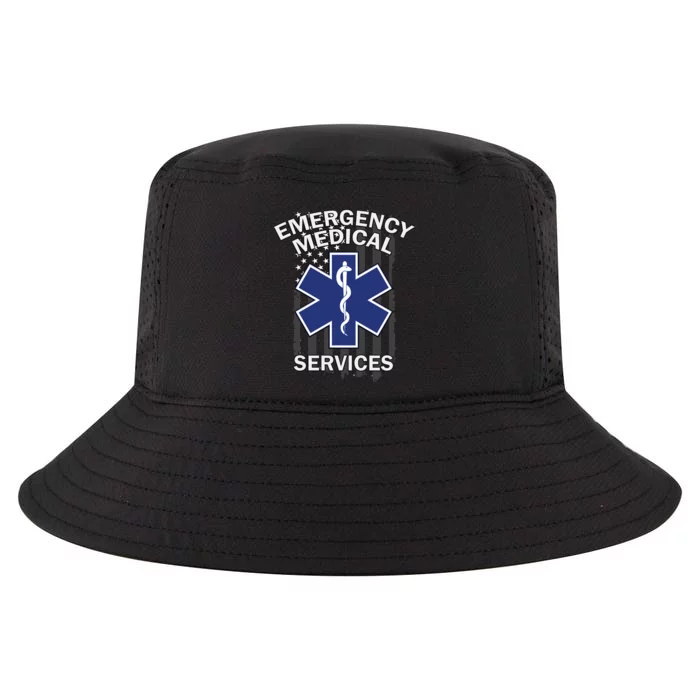 Emergency Medical Services Flag Cool Comfort Performance Bucket Hat