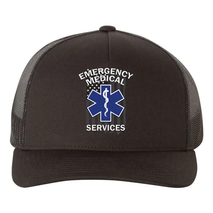 Emergency Medical Services Flag Yupoong Adult 5-Panel Trucker Hat