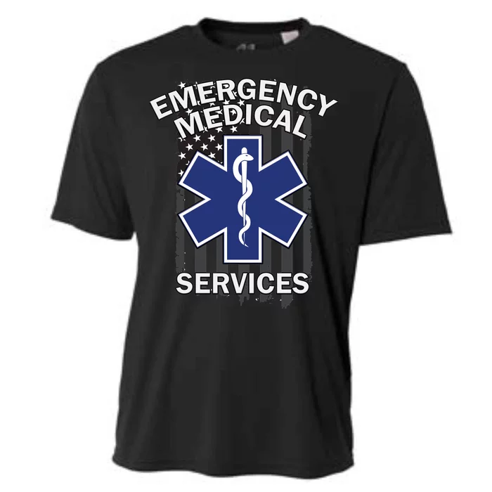 Emergency Medical Services Flag Cooling Performance Crew T-Shirt