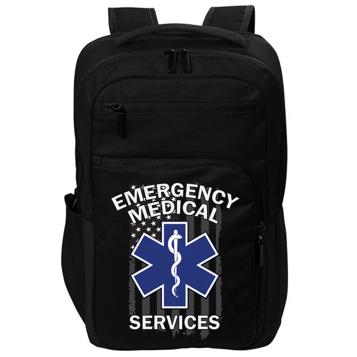 Emergency Medical Services Flag Impact Tech Backpack