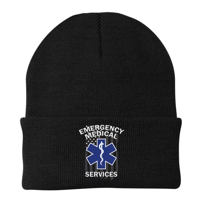 Emergency Medical Services Flag Knit Cap Winter Beanie