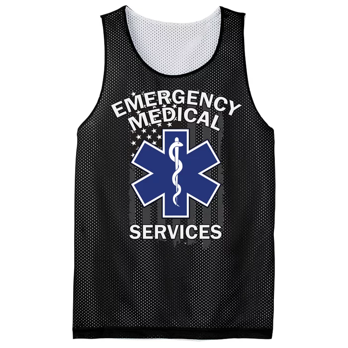 Emergency Medical Services Flag Mesh Reversible Basketball Jersey Tank