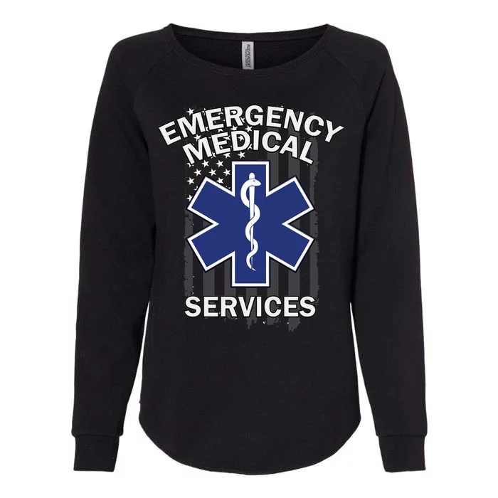 Emergency Medical Services Flag Womens California Wash Sweatshirt