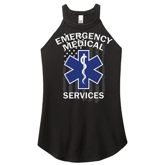 Emergency Medical Services Flag Women’s Perfect Tri Rocker Tank