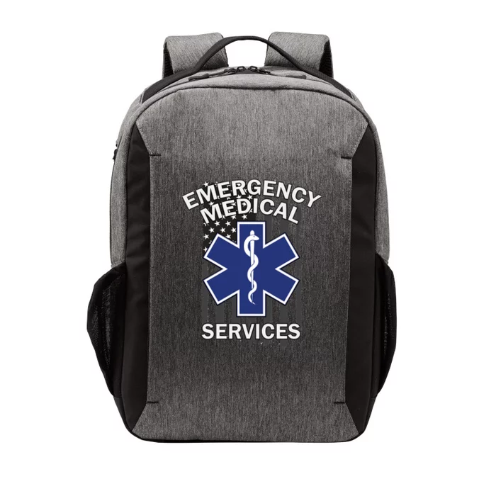 Emergency Medical Services Flag Vector Backpack