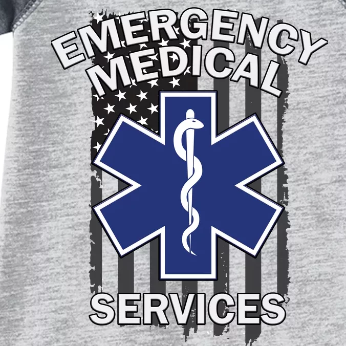 Emergency Medical Services Flag Infant Baby Jersey Bodysuit