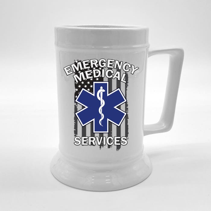 Emergency Medical Services Flag Front & Back Beer Stein