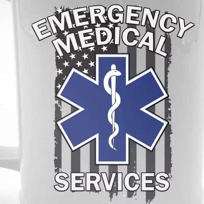 Emergency Medical Services Flag Front & Back Beer Stein