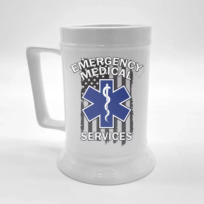 Emergency Medical Services Flag Front & Back Beer Stein