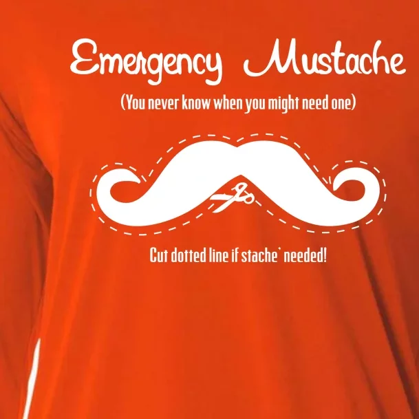 Emergency Mustache Cooling Performance Long Sleeve Crew