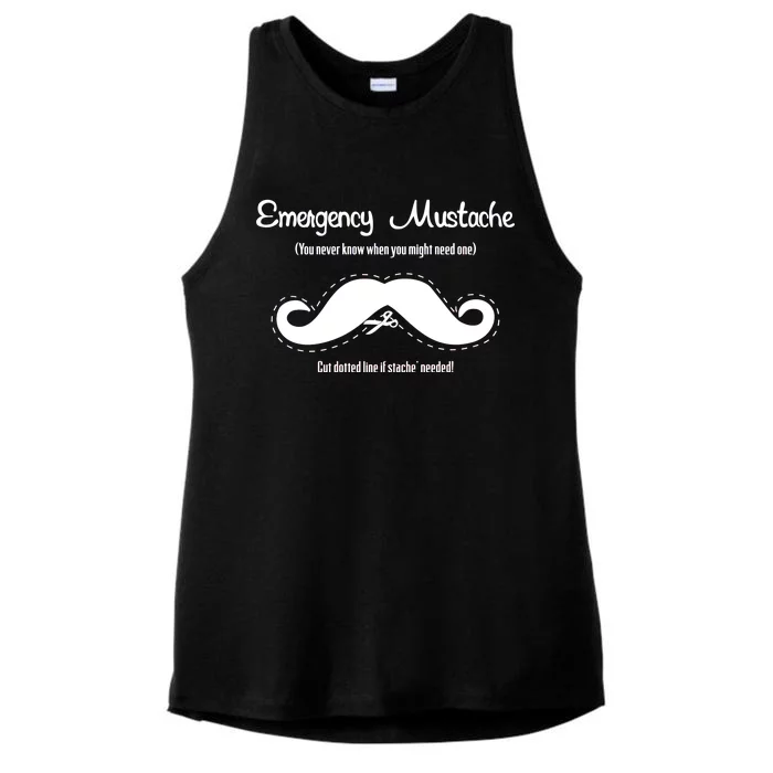 Emergency Mustache Ladies Tri-Blend Wicking Tank