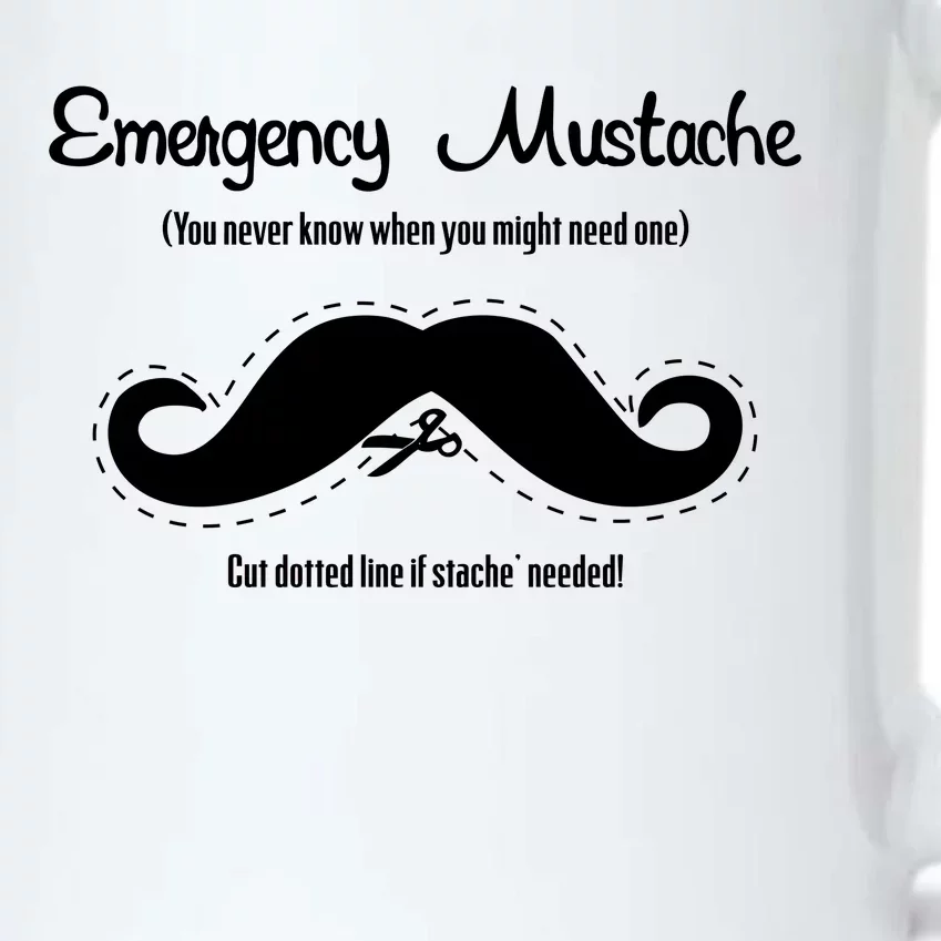 Emergency Mustache Black Color Changing Mug