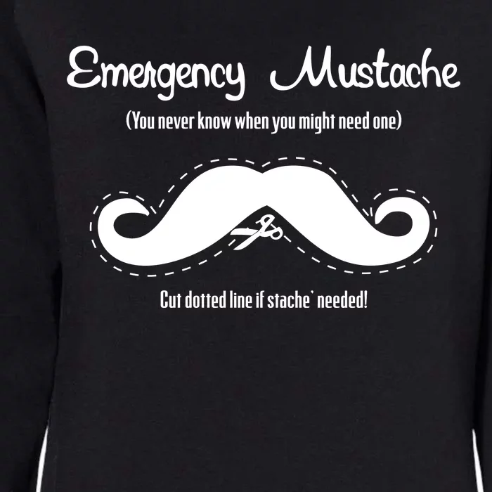 Emergency Mustache Womens California Wash Sweatshirt