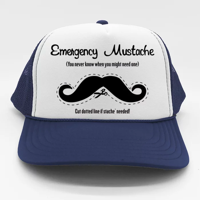 Emergency Mustache Trucker Hat