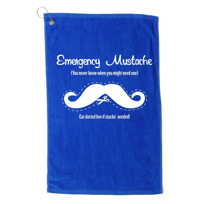 Emergency Mustache Platinum Collection Golf Towel