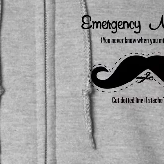 Emergency Mustache Full Zip Hoodie