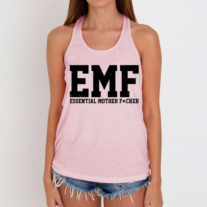 EMF Essential Mother F*cker Women's Knotted Racerback Tank