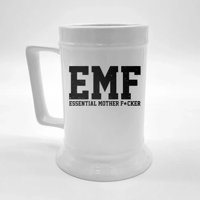 EMF Essential Mother F*cker Front & Back Beer Stein