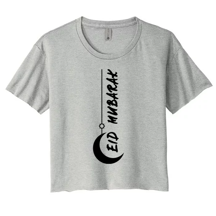 Eid Mubarak For Islamic Women's Crop Top Tee