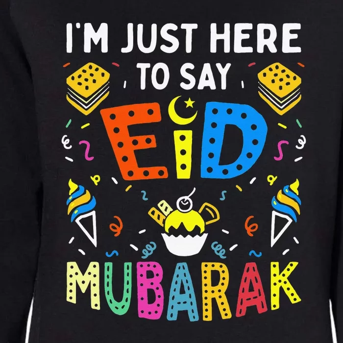 Eid Mubarak For Muslim Ramadan Eid Al Fitr Adha Womens California Wash Sweatshirt