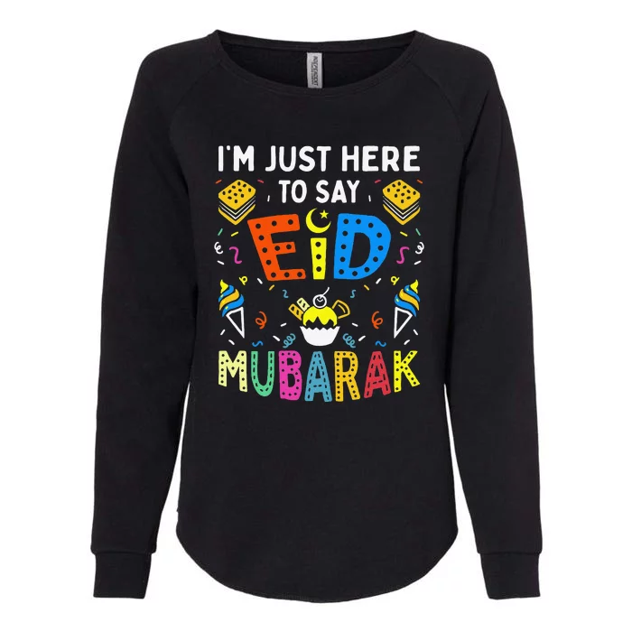 Eid Mubarak For Muslim Ramadan Eid Al Fitr Adha Womens California Wash Sweatshirt