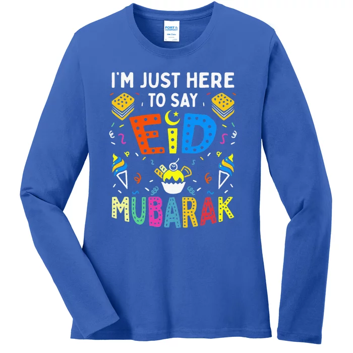 Eid Mubarak For Muslim Ramadan Eid Al Fitr Adha Ladies Long Sleeve Shirt