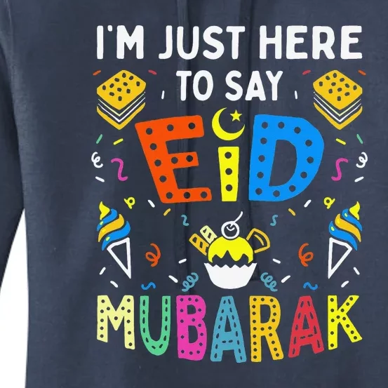 Eid Mubarak For Muslim Ramadan Eid Al Fitr Adha Women's Pullover Hoodie