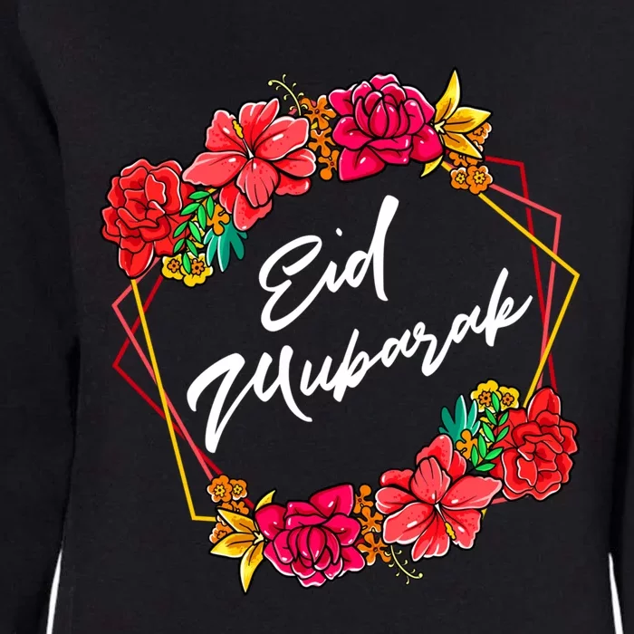 Eid Mubarak Floral Islamic For Muslim Gift Womens California Wash Sweatshirt