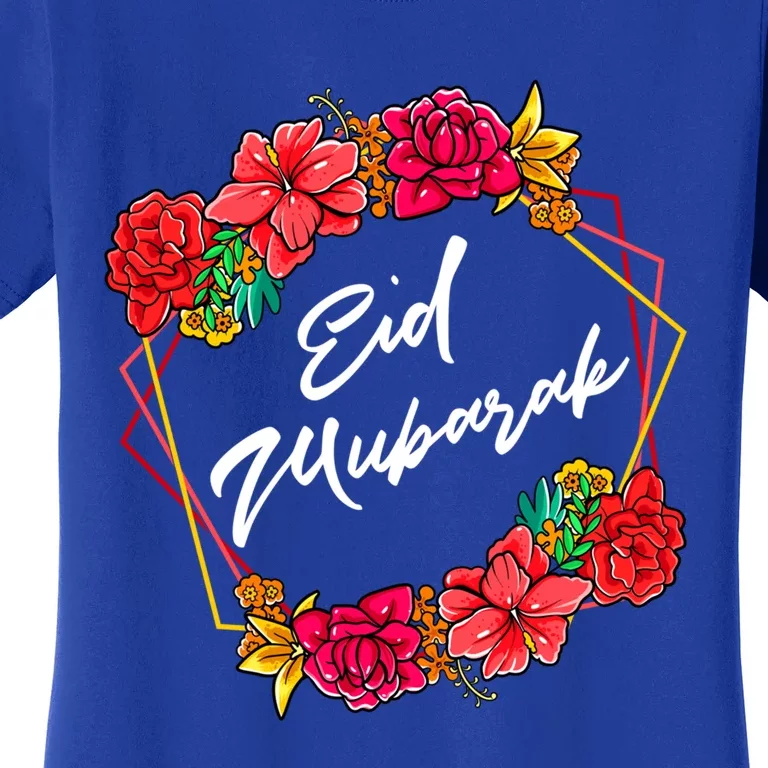 Eid Mubarak Floral Islamic For Muslim Gift Women's T-Shirt