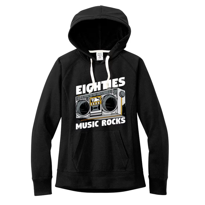 Eighties Music Funny Old Songs Vintage 80s Lover Gift Women's Fleece Hoodie