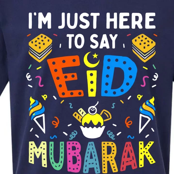 Eid Mubarak For Muslim Ramadan Eid Al Fitr Adha Cute Gift Sueded Cloud Jersey T-Shirt