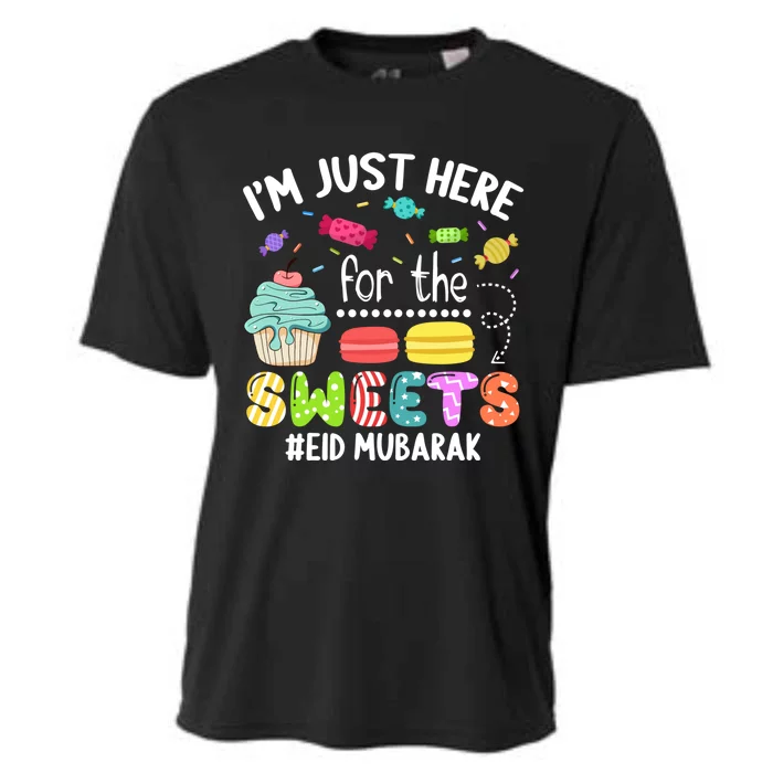 Eid Mubarak Funny Happy Eid Al Fitr Eid Al Adha Sweets Gift Cooling Performance Crew T-Shirt