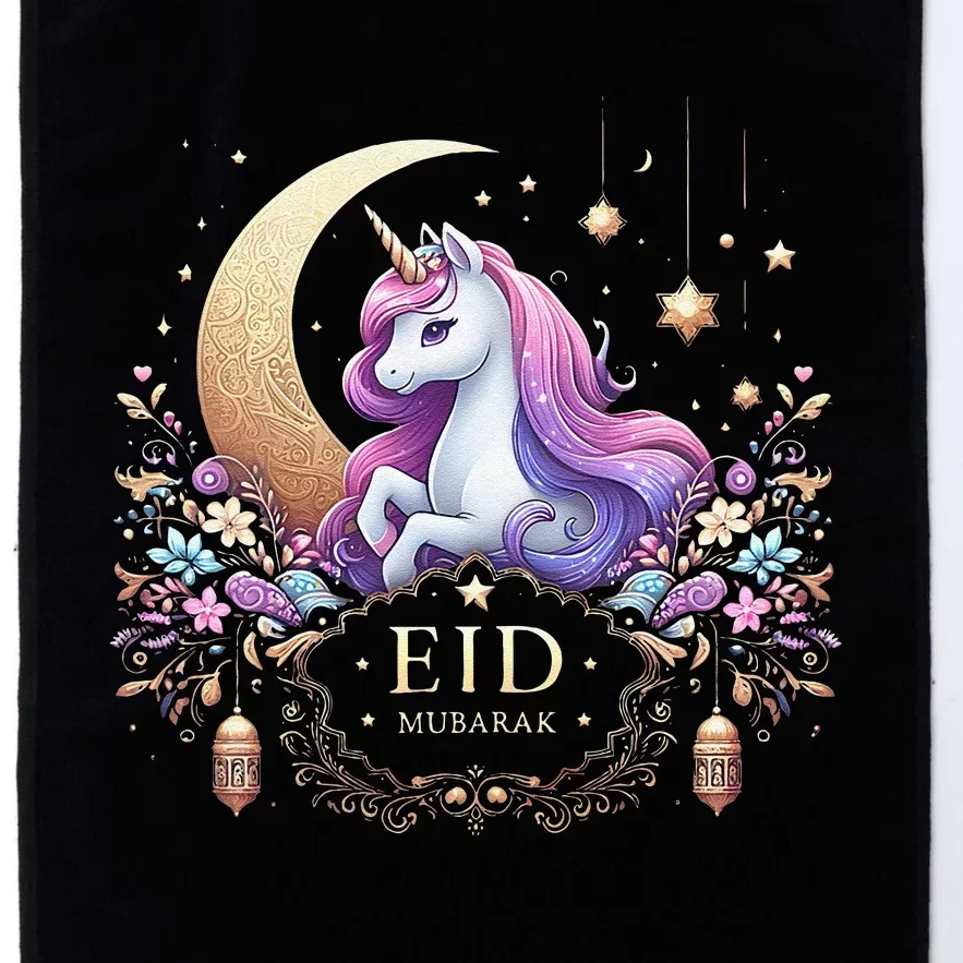 Eid Mubarak For K.Ids Mom Girl Eid Mubarak Unicorn Cute Gift Platinum Collection Golf Towel