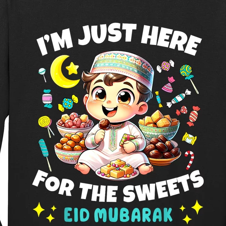 Eid Mubarak Funny Happy Eid Al Fitr Eid Al Adha Sweets Tall Long Sleeve T-Shirt