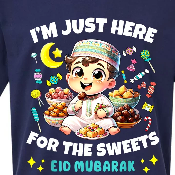 Eid Mubarak Funny Happy Eid Al Fitr Eid Al Adha Sweets Sueded Cloud Jersey T-Shirt