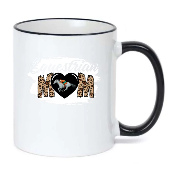 Equestrian Mom Game Day Outfit Funny Mother's Day For Mom Gift Black Color Changing Mug